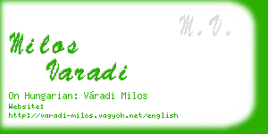milos varadi business card